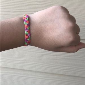 A homemade friendship bracelet